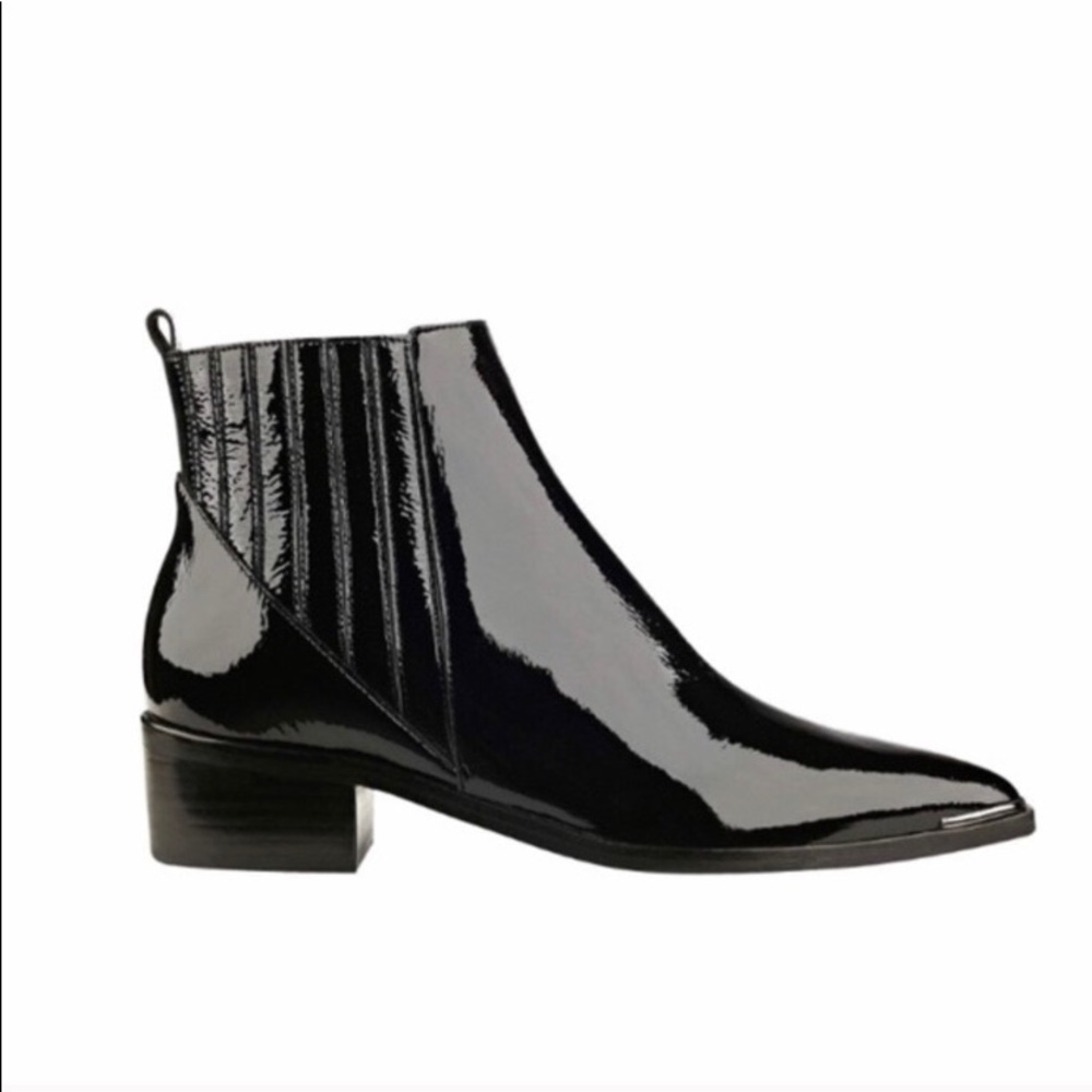 Marc Fisher Yommi Chelsea Boots Black Patent
